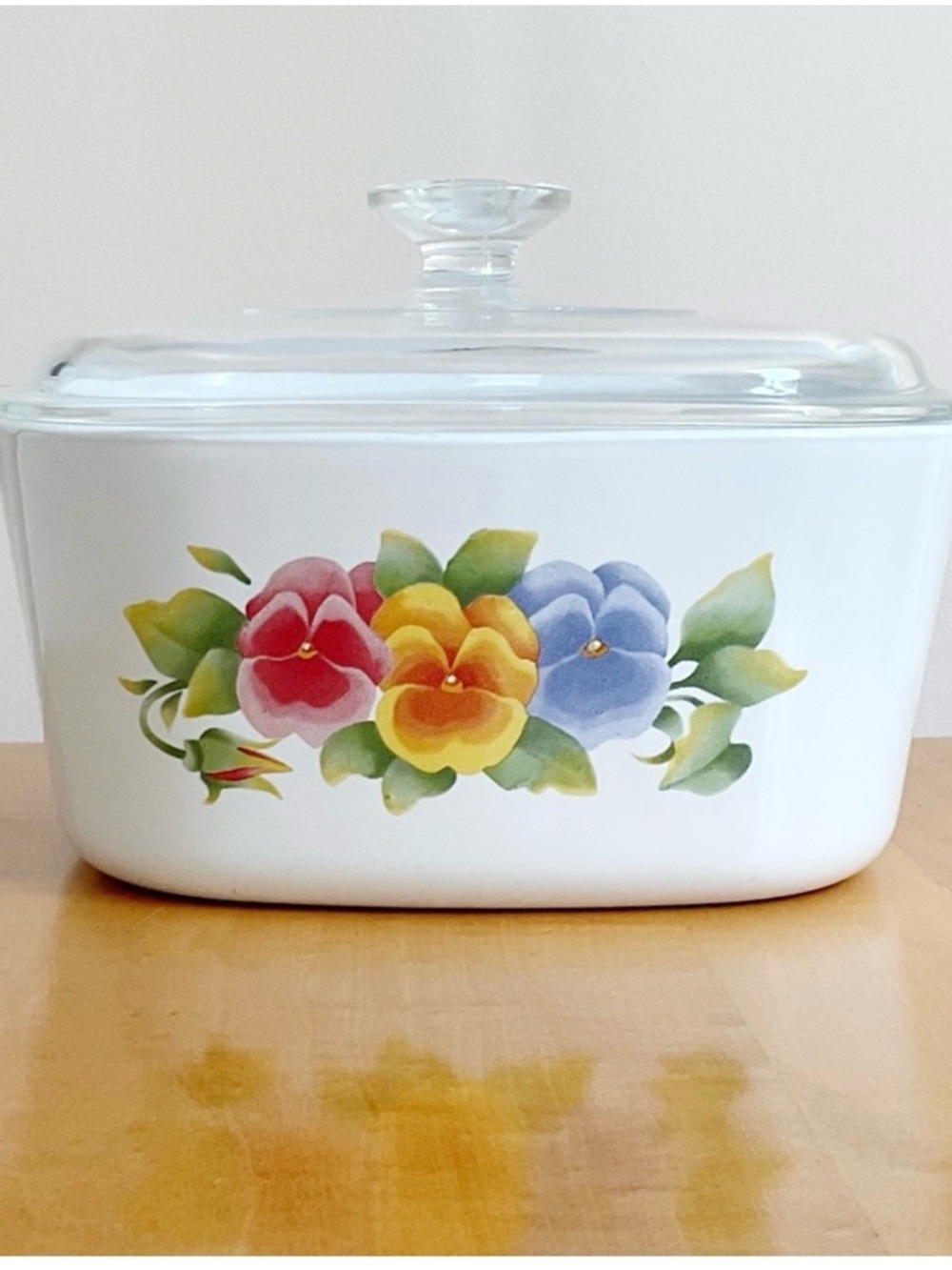 Vintage CorningWare Summer Blush 3 Qt Casserole Dish w Lid